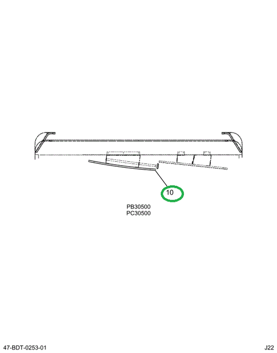 2240528C94 MIRROR, INSIDE , ASSY 6X30 W/L