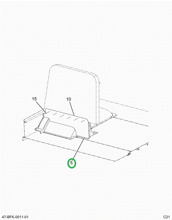 2240566C1 Panel, Modesty, 39 In. L W/ Ho