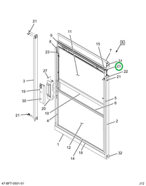 2241054C1 SEAL , FOAM VERTICAL SEAL LATC