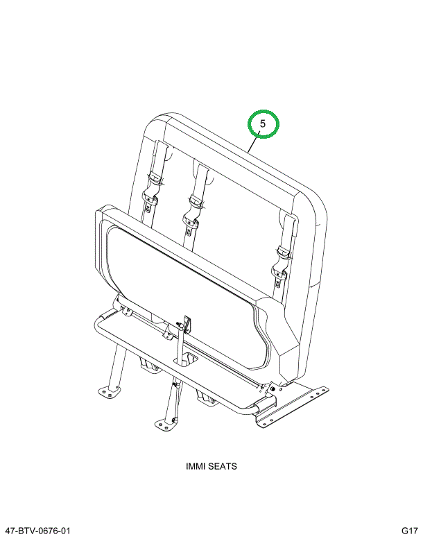 2241371C91 Seat, Automatic Flip, L 39 Gen