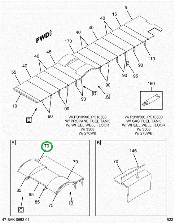 2241534C2 POCKET, WHEEL, BUS BODY , PRIM