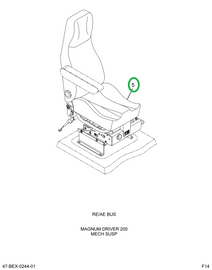 2241591C91 Seat, Bus Body, Mag 200 N/armr