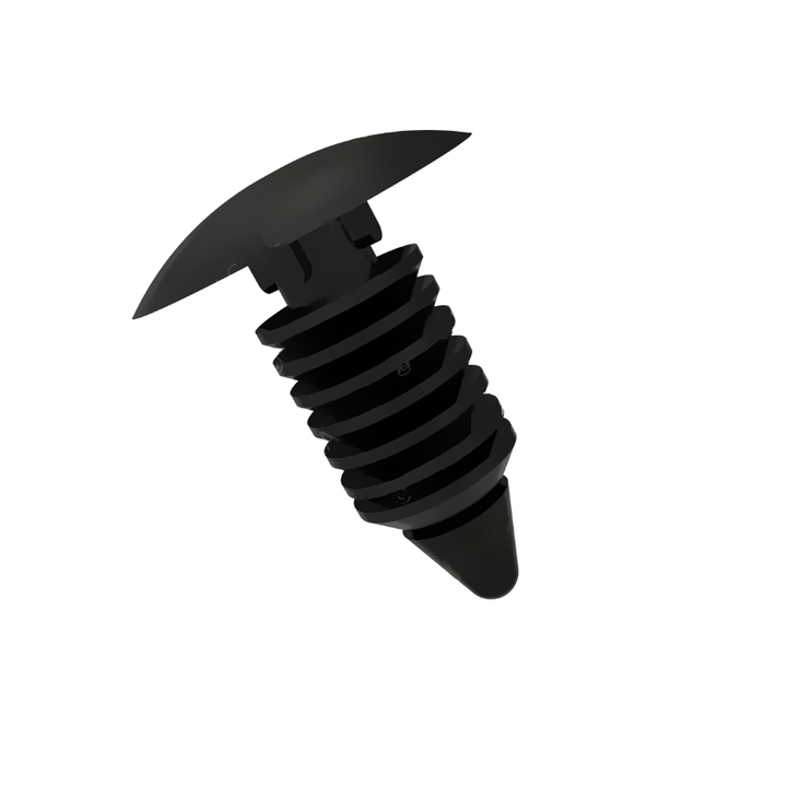 23-12235-008 RETAINER-PLASTIC,PANEL,BLACK,NYL6/6
