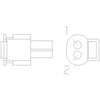 23-13152-206 CONNECTOR-PLUG,ELECTRICAL-2CAV,HRAMLK,HR
