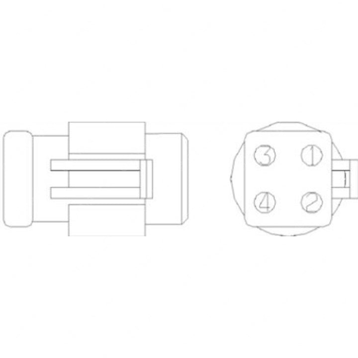 23-13153-411 PLUG-4CAV,M1.6S,AFL,BK