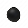 23-14061-000 BUTTON-HEMISPHERICAL,PU,BLACK