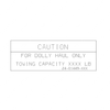 24-01449-000 LABEL-HOSTLER,REAR CROSSMEMBER,3500 LB