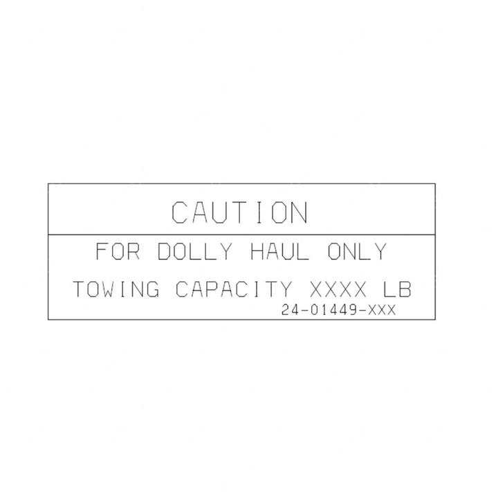 24-01449-000 LABEL-HOSTLER,REAR CROSSMEMBER,3500 LB