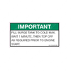 24-01640-000 LABEL, FILL PROCEDURE, SURGE TANK