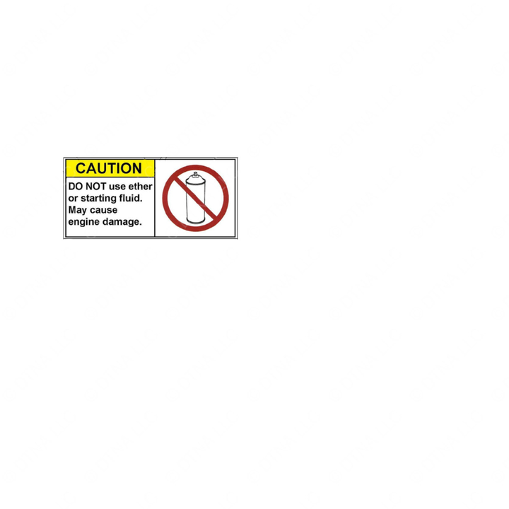 24-01782-000 LABEL-NO ETHER OR START FLUID
