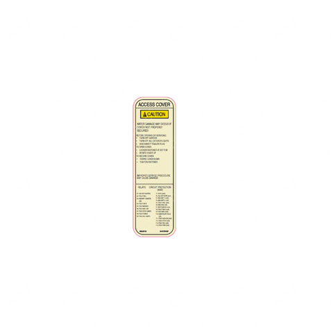 24-01872-000 LABEL-CAUTION,SCH CVR,HNGD