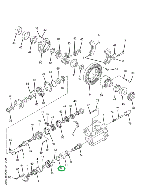242816R1 SHIM PIN GEAR BRG SPACER .005