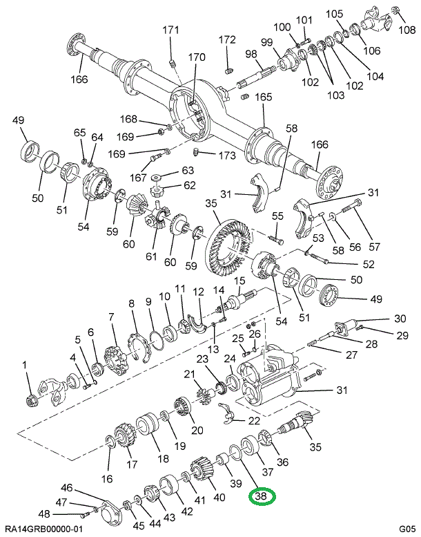 242817R1 SHIM PIN GEAR BRG SPACER .010