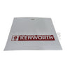 24X24WKWF MUDFLAP-WHITE 3/16 24 KW BAR RED