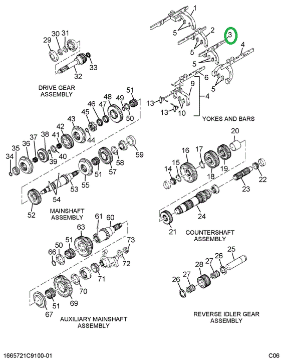 2500296C91 BAR SHIFT 4TH/5TH