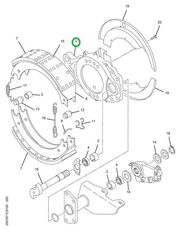 2500417C91 SPIDER BRAKE W/BUSH & SEAL