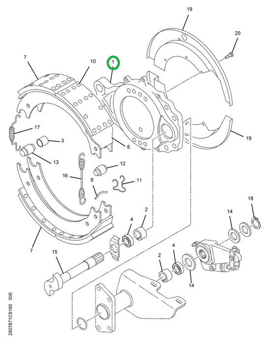 2500417C91 SPIDER BRAKE W/BUSH & SEAL