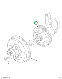 2500654C91 HUB ASSY FAN DR W/IDLER PULLEY