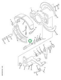 2500804C1 Camshaft, Brake s Cam Right, R