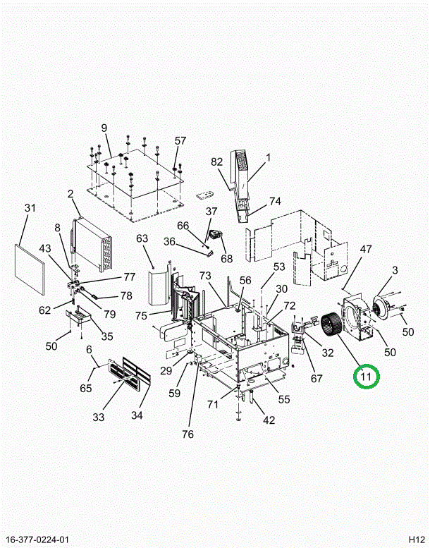 2500920C1 CLIP HEATER BLWR WHL