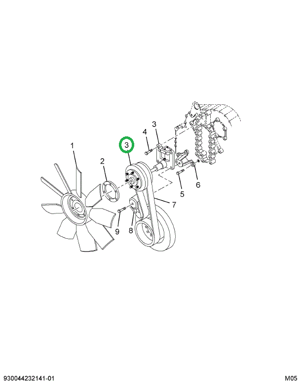 2501126C91 HUB FAN DRIVE PULLEY