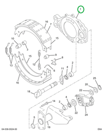 2501203C91 Spider, Brake With Bushing And
