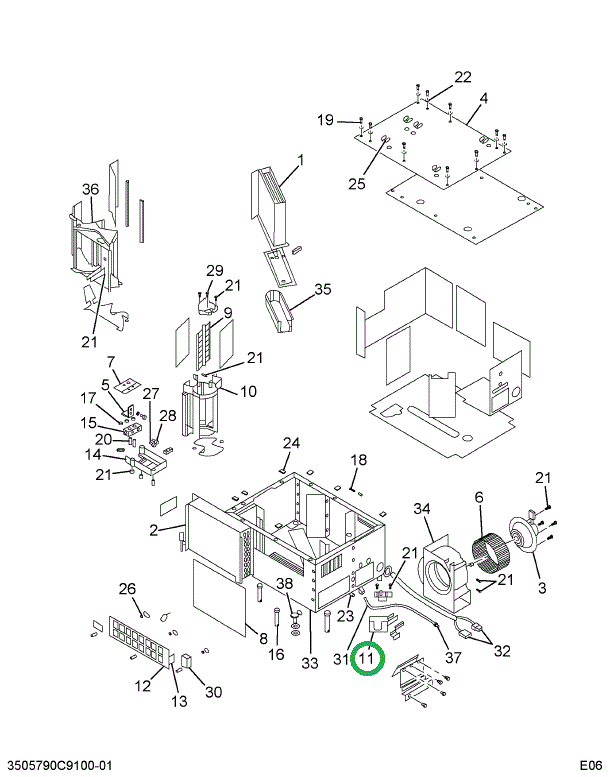 2501250C1 COVER HEATER CONDUIT