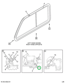2501279C1 SEAL VENT WINDOW GLASS