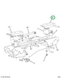 2501297C1 BRACKET CAB REAR MTG RH