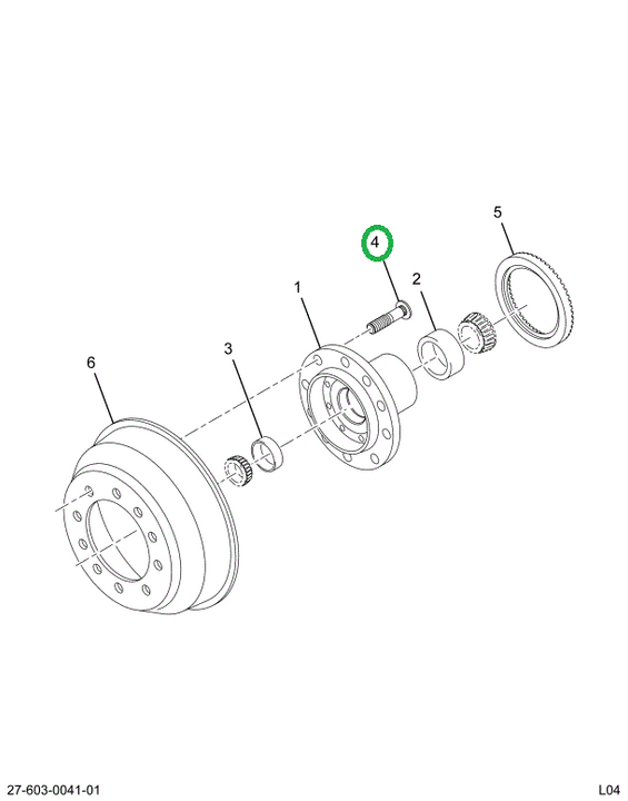 2501654C1 STUD WHEEL M22 X 1.5 X 4.47