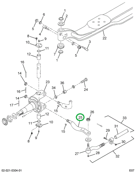 2502077C1 ARM STRG TIE ROD LT 02ADC