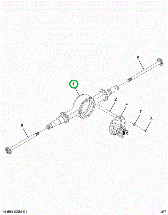 2502083C1 HOUSING R/R AXLE AIR 14HRB