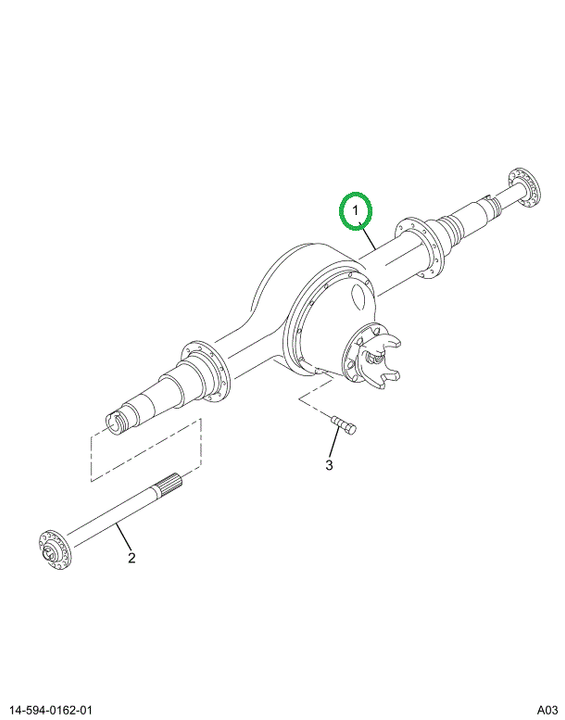 2502444C1 Housing, Rear Rear Axle