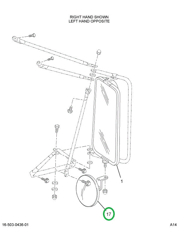 2502505C1 BRACKET CONVEX GLASS GIMBLE