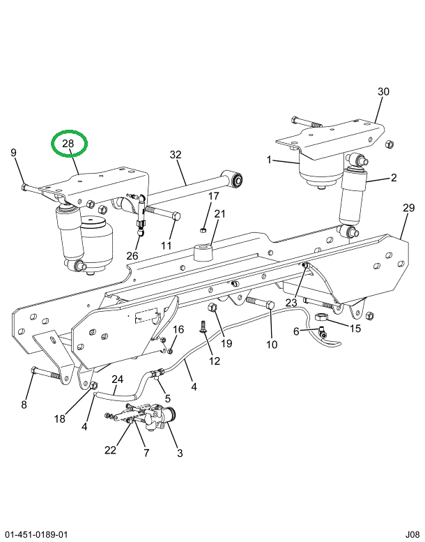 2502513C1 BRACKET CAB REAR MTG LH