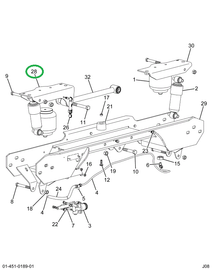 2502513C1 BRACKET CAB REAR MTG LH