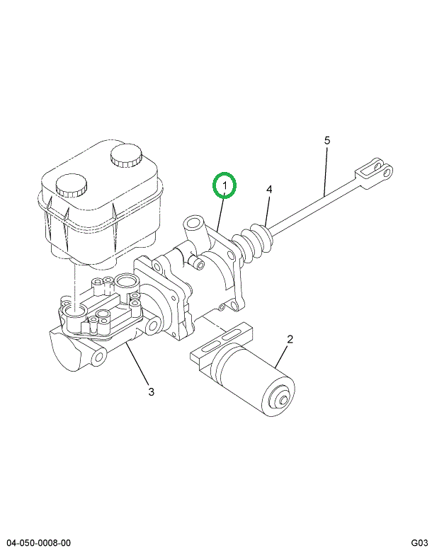 2502521C92 HEAD PWR BRK CYL L/MOTOR LONG