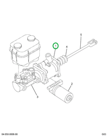2502521C92 HEAD PWR BRK CYL L/MOTOR LONG