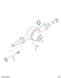2502604C1 HOUSING R/R AXLE 14GRP S