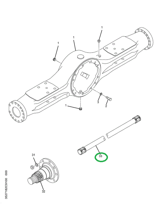 2502710C1 Shaft, Axle Left, Rear
