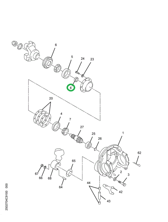 2502729C1 Spacer, Pinion Bearing .238