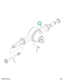 2503080C1 Housing, Axle Steel Rear