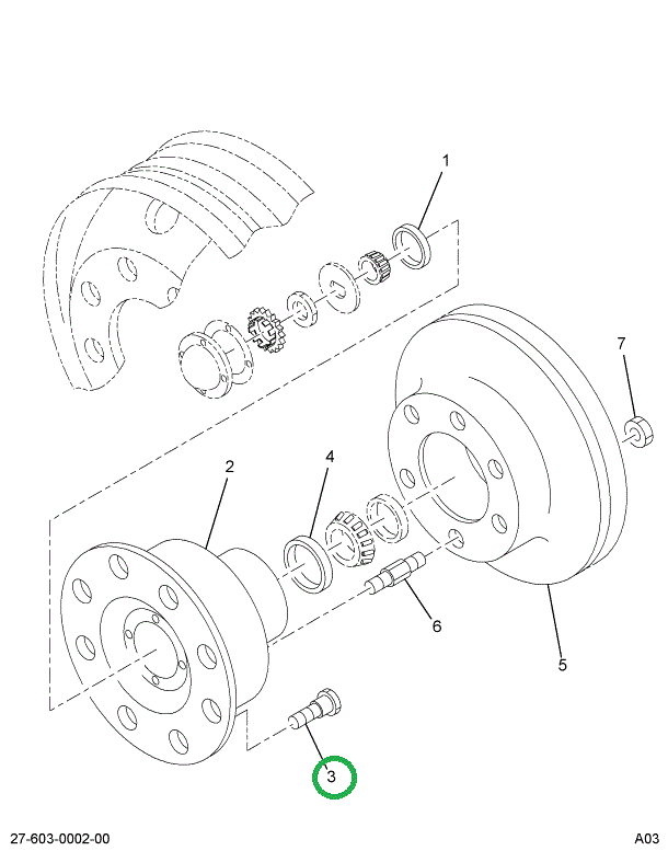2503340C1 BOLT WHEEL HUB LT THREAD
