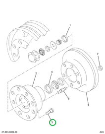 2503340C1 BOLT WHEEL HUB LT THREAD