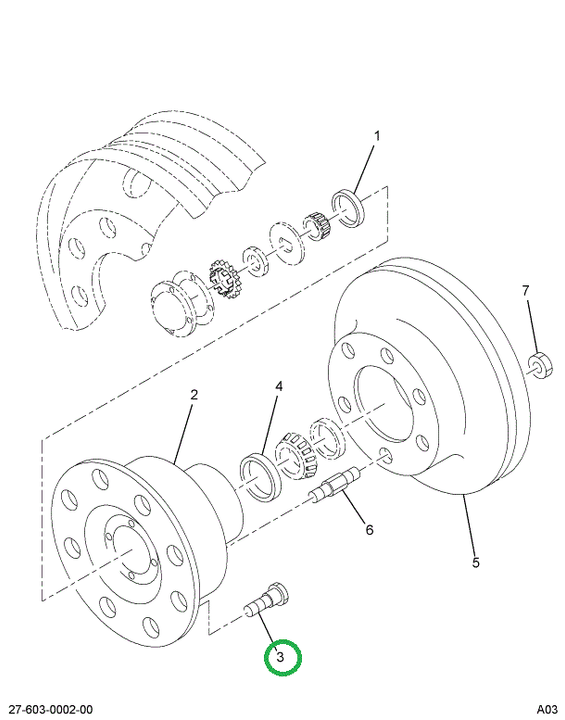 2503340C1 BOLT WHEEL HUB LT THREAD