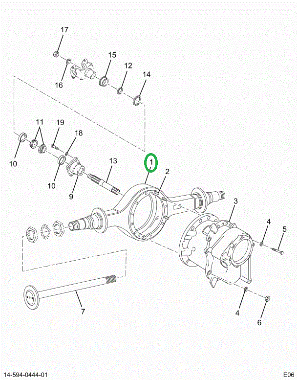 2503512C1 Housing, Axle W/brackets Front