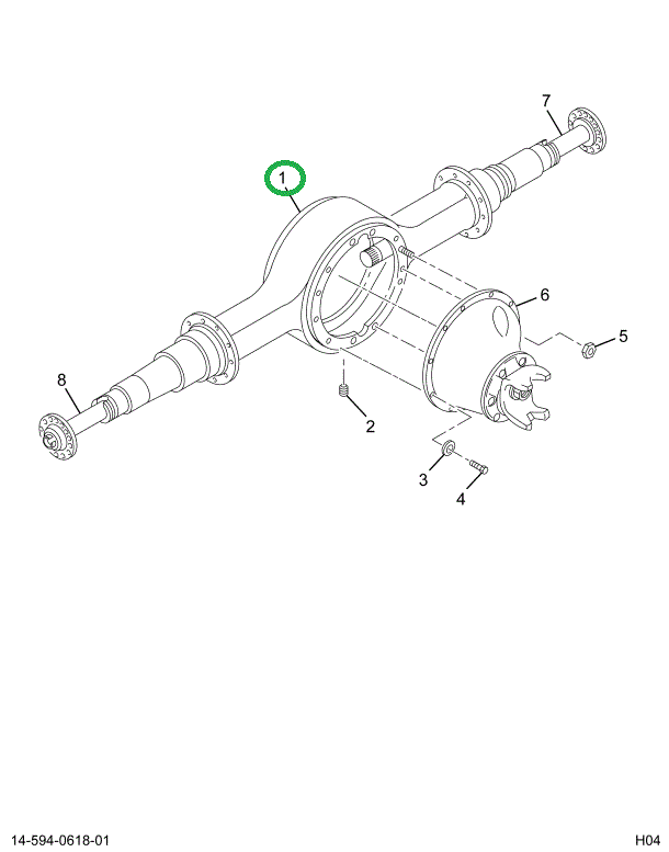 2503513C1 Housing, Axle Rear