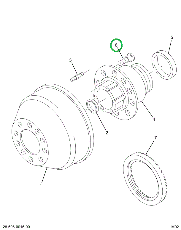 2503515C1 BOLT WHEEL HUB RT THREAD