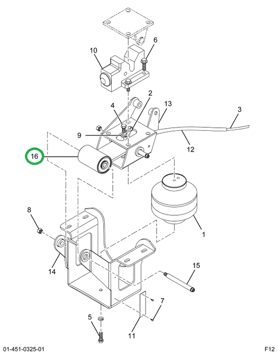 2503594C1 ARM CAB RR MTG HINGE
