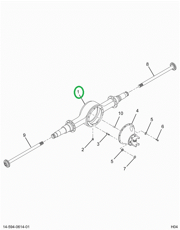 2503769C1 Housing, Axle Rear